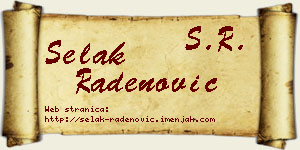 Selak Radenović vizit kartica